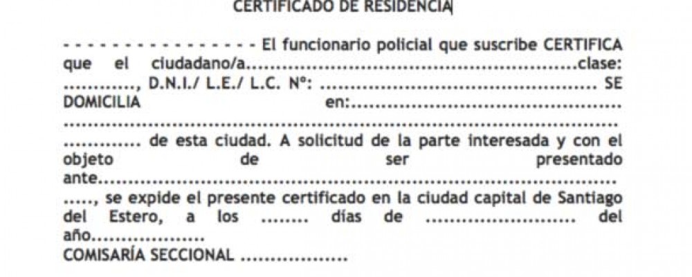 Certificado de Domicilio en Argentina